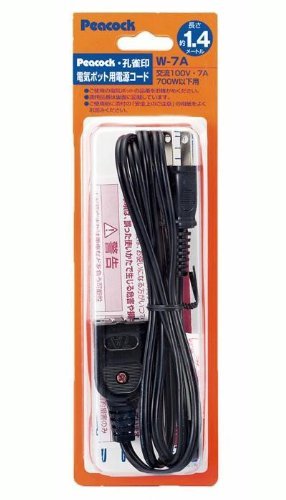 (未使用･未開封品)　Peacock ピーコック 電気ポット用 電源コード W-7A v1yptgt Amazon | Peacock ピーコック 電気ポット用 電源コード W-7A
